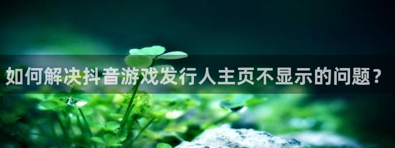 蓝狮电商怎么样知乎：如何解决抖音游戏发行人主页不显示的问题？